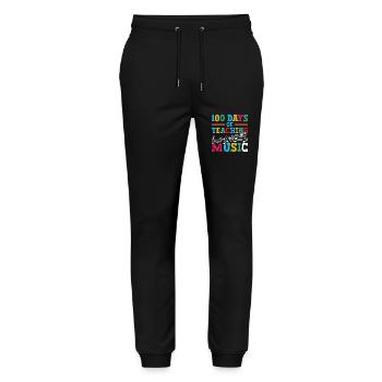100 days of music lessons as a school subject teacher - Stanley/Stella Mover Unisex Organic Jogging Trousers - black - Front - Marisol (170cm) & Nik (191cm)