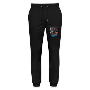 Je viens de bercer 100 Days School Guitare Guitariste - Pantalon de jogging bio MOVER Stanley/Stella unisexe - noir - Devant - Marisol (170cm) & Nik (191cm)