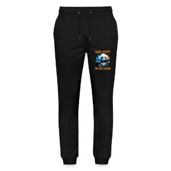 Nur noch eine Runde dann hör ich auf Kinder Gaming - Stanley/Stella Unisex Bio Jogginghose Mover  - Schwarz - Vorne - Marisol (170cm) & Nik (191cm)