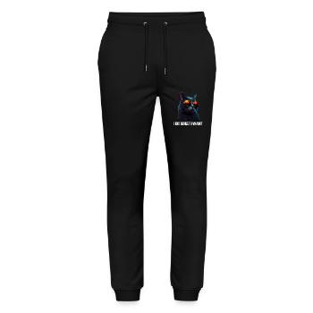 Cat Kitten I do what I want Cat - Stanley/Stella Mover Unisex Organic Jogging Trousers - black - Front - Marisol (170cm) & Nik (191cm)