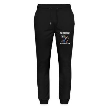 Katze Kätzchen Katzenhalter Katzen Sarkasmus - Stanley/Stella Unisex Bio Jogginghose Mover  - Schwarz - Vorne - Marisol (170cm) & Nik (191cm)