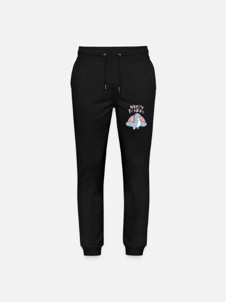 Kawaii dinosaurs. Rainbow, Happy-Friday - Stanley/Stella Mover Unisex Organic Jogging Trousers - black