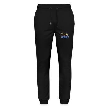 Lire plus de livres - Pantalon de jogging bio MOVER Stanley/Stella unisexe - noir - Devant - Marisol (170cm) & Nik (191cm)