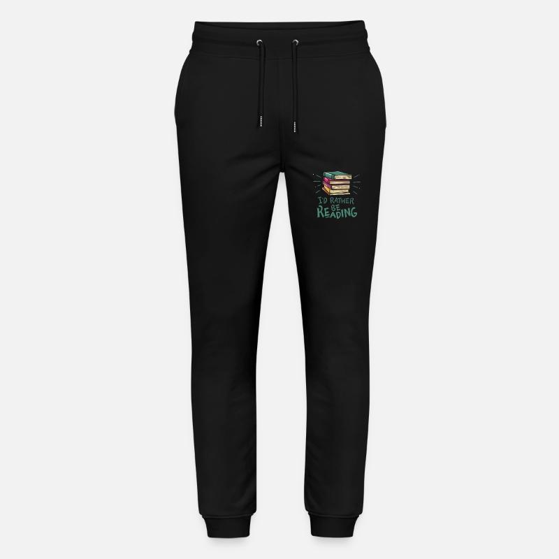 Bücher Lesen Spruch - Stanley/Stella Unisex Bio Jogginghose Mover  - Schwarz