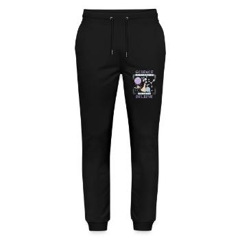 Saying for scientists physicists, chemist profession - Stanley/Stella Mover Unisex Organic Jogging Trousers - black - Front - Marisol (170cm) & Nik (191cm)