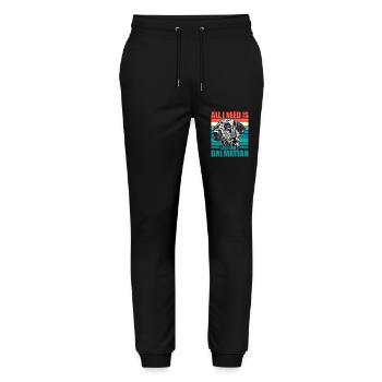 All I need is Love and a Dalmatian - Stanley/Stella Unisex Bio Jogginghose Mover  - Schwarz - Vorne - Marisol (170cm) & Nik (191cm)