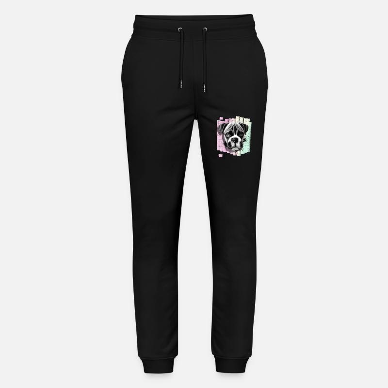 Boxer Hund - Stanley/Stella Unisex Bio Jogginghose Mover  - Schwarz