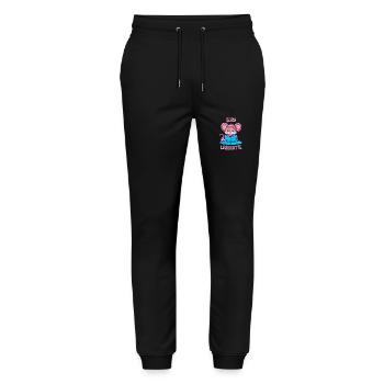 Süße Ratte liest ein Buch Leseratte - Stanley/Stella Unisex Bio Jogginghose Mover  - Schwarz - Vorne - Marisol (170cm) & Nik (191cm)
