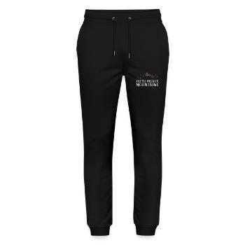 Glaube Versetzt Berge Christlicher Gläubiger - Stanley/Stella Unisex Bio Jogginghose Mover  - Schwarz - Vorne - Marisol (170cm) & Nik (191cm)