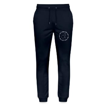 Signe du zodiaque Lion - Pantalon de jogging bio MOVER Stanley/Stella unisexe - marine - Devant - Marisol (170cm) & Nik (191cm)