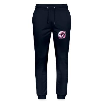 Japanischer Drache Retro Asiatischer Orientalischer Drache Cool - Stanley/Stella Unisex Bio Jogginghose Mover  - Navy - Vorne - Marisol (170cm) & Nik (191cm)