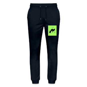 BRACHVOGEL KLANG - Stanley/Stella Unisex Bio Jogginghose Mover  - Navy - Vorne - Marisol (170cm) & Nik (191cm)