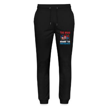 L’homme derrière le pétard - Pantalon de jogging bio MOVER Stanley/Stella unisexe - noir - Devant - Marisol (170cm) & Nik (191cm)