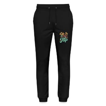 Life Is Better When You Tap Tap Dance Tap Dancer - Stanley/Stella Unisex Bio Jogginghose Mover  - Schwarz - Vorne - Marisol (170cm) & Nik (191cm)