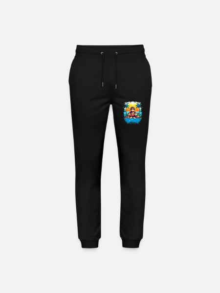 Tropical Monkey Paradise: Sjov og moderigtig Beac - Stanley/Stella Mover økologiske unisex joggingbukser - sort