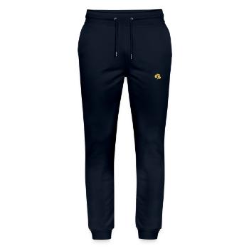 Floral Petit Patch Tournesol Amateurs Fleurs fraîches - Pantalon de jogging bio MOVER Stanley/Stella unisexe - marine - Devant - Marisol (170cm) & Nik (191cm)