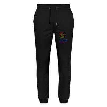 Gay Pride Science Is Real Black Lives Matter - Stanley/Stella Mover Unisex Organic Jogging Trousers - black - Front - Marisol (170cm) & Nik (191cm)