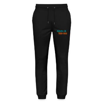 Born in the 60s - Stanley/Stella Mover Unisex Organic Jogging Trousers - black - Front - Marisol (170cm) & Nik (191cm)
