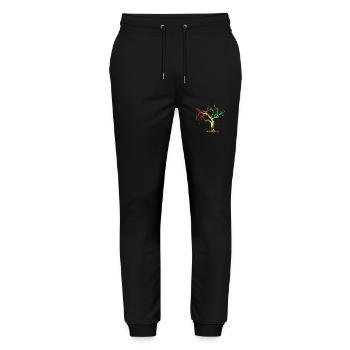 Herbst Saison Herbst-Tagundnachtgleiche Baum Blatt - Stanley/Stella Unisex Bio Jogginghose Mover  - Schwarz - Vorne - Marisol (170cm) & Nik (191cm)