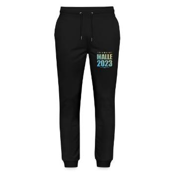 Malle 2023 - Pantalon de jogging bio MOVER Stanley/Stella unisexe - noir - Devant - Marisol (170cm) & Nik (191cm)