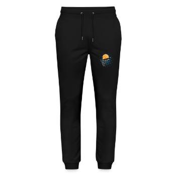 Basketball Basketballer - Stanley/Stella Unisex Bio Jogginghose Mover  - Schwarz - Vorne - Marisol (170cm) & Nik (191cm)