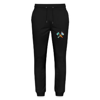 Splahs Axe Throwing Axe Throwers - Stanley/Stella Mover Unisex Organic Jogging Trousers - black - Front - Marisol (170cm) & Nik (191cm)