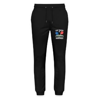 The talent has arrived: Funny table tennis - Stanley/Stella Mover Unisex Organic Jogging Trousers - black - Front - Marisol (170cm) & Nik (191cm)