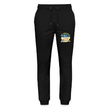 Pas ukrainien mais un voyageur de campagne solidaire - Pantalon de jogging bio MOVER Stanley/Stella unisexe - noir - Devant - Marisol (170cm) & Nik (191cm)