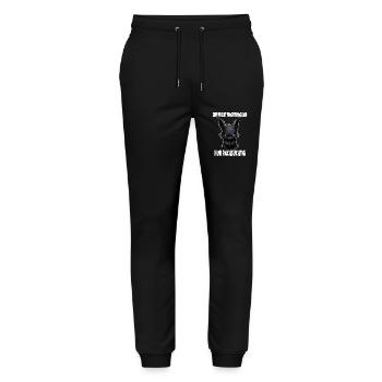 Nicht Nachtragend - Rachsüchtig Sarkasmus Hase - Stanley/Stella Unisex Bio Jogginghose Mover  - Schwarz - Vorne - Marisol (170cm) & Nik (191cm)