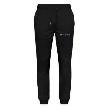 Nauru - Stanley/Stella Unisex Bio Jogginghose Mover  - Schwarz - Vorne - Marisol (170cm) & Nik (191cm)