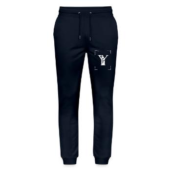 letter Y initial - Stanley/Stella Mover Unisex Organic Jogging Trousers - navy - Front - Marisol (170cm) & Nik (191cm)