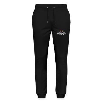 I Wrestle Grizzly Bears In My Spare Time Gangster - Stanley/Stella Mover Unisex Organic Jogging Trousers - black - Front - Marisol (170cm) & Nik (191cm)