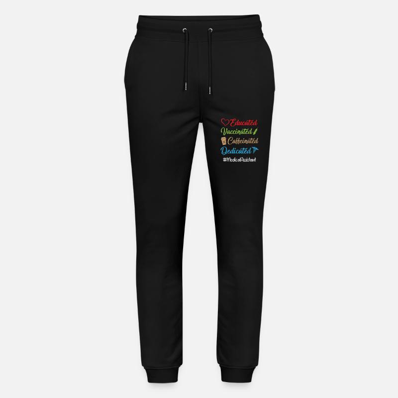 Gebildet, geimpft, koffeinhaltig, engagiert, medizinisch - Stanley/Stella Unisex Bio Jogginghose Mover  - Schwarz