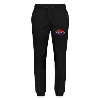 Kroatien hrvatska kroatien hrv reisen europa zagreb - Stanley/Stella Unisex Bio Jogginghose Mover  - Schwarz - Vorne - Marisol (170cm) & Nik (191cm)