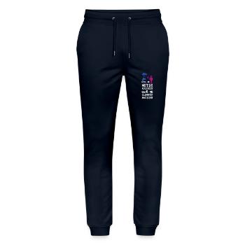Jeu de mots météorologique pour météorologue que je vois - Pantalon de jogging bio MOVER Stanley/Stella unisexe - marine - Devant - Marisol (170cm) & Nik (191cm)