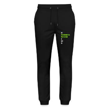 Environmental Protection Saying English - Stanley/Stella Mover Unisex Organic Jogging Trousers - black - Front - Marisol (170cm) & Nik (191cm)