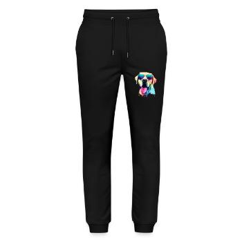 Labrador Retriever - Stanley/Stella Unisex Bio Jogginghose Mover  - Schwarz - Vorne - Marisol (170cm) & Nik (191cm)