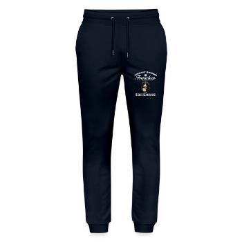 Vorsicht - Bissiges Frauchen - Berner Sennenhund - Stanley/Stella Unisex Bio Jogginghose Mover  - Navy - Vorne - Marisol (170cm) & Nik (191cm)