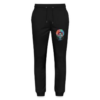 Fiji - Stanley/Stella Mover Unisex Organic Jogging Trousers - black - Front - Marisol (170cm) & Nik (191cm)
