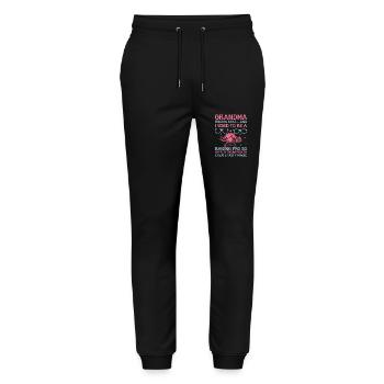 Bakery Retired Grandma Pensioner Pension Baker Pas - Stanley/Stella Mover Unisex Organic Jogging Trousers - black - Front - Marisol (170cm) & Nik (191cm)