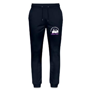 Picking Up Loads By Day & Ladies By Night Forklift - Stanley/Stella Unisex Bio Jogginghose Mover  - Navy - Vorne - Marisol (170cm) & Nik (191cm)