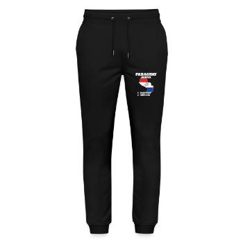 Paraguay Bound Country Travel Paraguayan Flag - Stanley/Stella Mover Unisex Organic Jogging Trousers - black - Front - Marisol (170cm) & Nik (191cm)