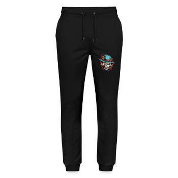 Halloween Design gruselig für die nächste Party - Stanley/Stella Unisex Bio Jogginghose Mover  - Schwarz - Vorne - Marisol (170cm) & Nik (191cm)