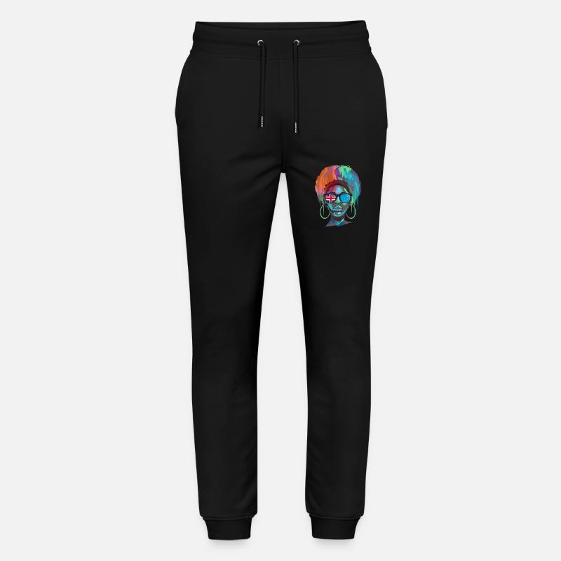 Tuvalu - Stanley/Stella Unisex Bio Jogginghose Mover  - Schwarz