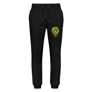 Sao Tomé et Principe - Pantalon de jogging bio MOVER Stanley/Stella unisexe - noir - Devant - Marisol (170cm) & Nik (191cm)