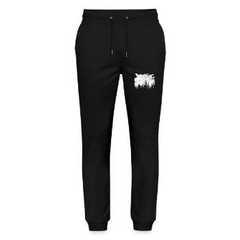 Forest at night nature leaves environment - Stanley/Stella Mover Unisex Organic Jogging Trousers - black - Front - Marisol (170cm) & Nik (191cm)