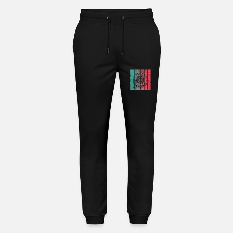 Sonnenblume Blume Retro Geschenk - Stanley/Stella Unisex Bio Jogginghose Mover  - Schwarz