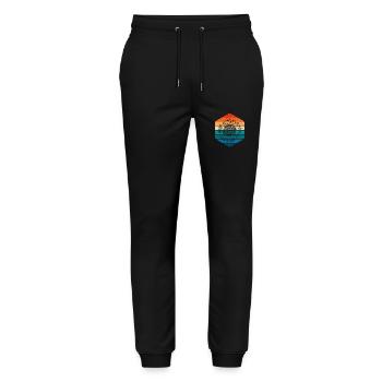 Sonnenblume Retro Geschenk - Stanley/Stella Unisex Bio Jogginghose Mover  - Schwarz - Vorne - Marisol (170cm) & Nik (191cm)