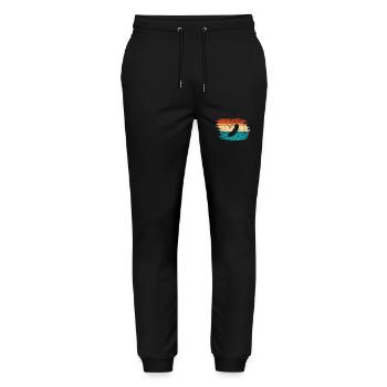 Gurke Gewürzgurke Kukumer Retro Saure Gurke - Stanley/Stella Unisex Bio Jogginghose Mover  - Schwarz - Vorne - Marisol (170cm) & Nik (191cm)