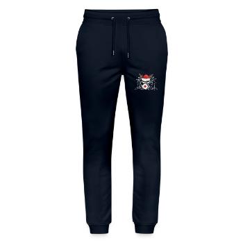 Drums Christmas Music Instrument Band - Stanley/Stella Mover Unisex Organic Jogging Trousers - navy - Front - Marisol (170cm) & Nik (191cm)
